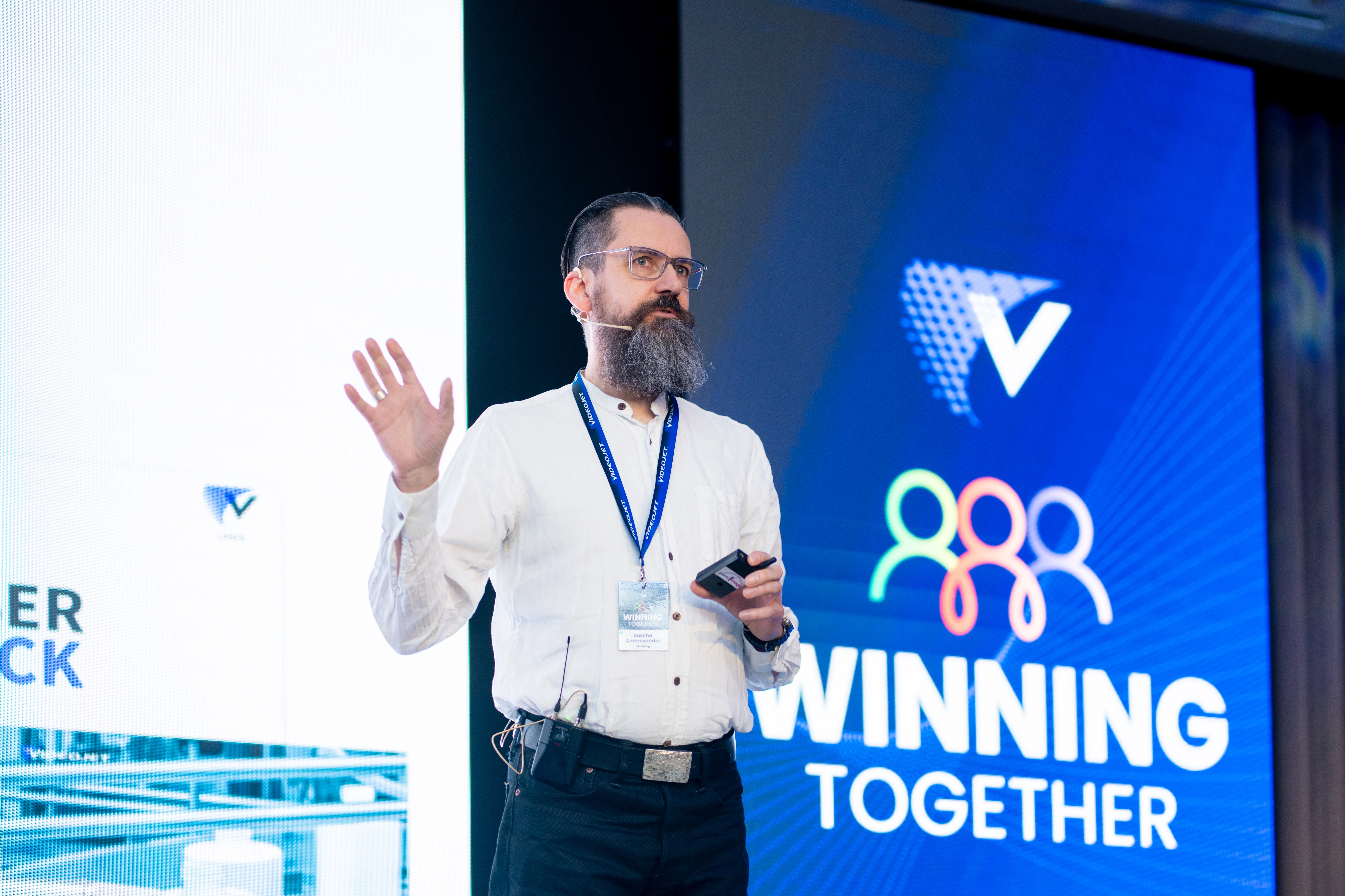 a person presenting in an event